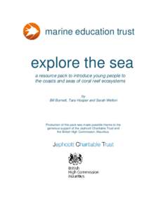 marine education trust  explore the sea a resource pack to introduce young people to the coasts and seas of coral reef ecosystems