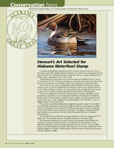 Conservation News  Alabama Department of Conservation & Natural Resources Stewart’s Art Selected for Alabama Waterfowl Stamp