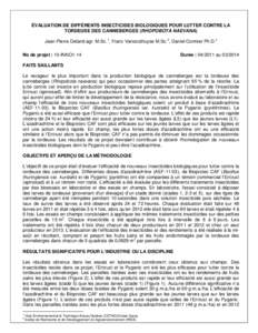 Évaluation de différents insecticides biologiques pour lutter contre la tordeuse des canneberges (Rhopobota naevana)