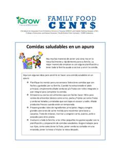 Comidas saludables en un apuro Hay muchas maneras de poner una cena rica en la mesa facilmente y rápidemente para su familia. La mejor manera de empezar es con alguna planificación y tener toda la familia ayuda a cocin