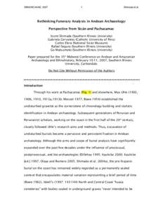 Rethinking Funerary Analysis in Andean Archaeology: