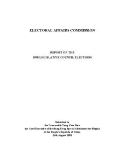 Electoral Affairs Commission / Legislative Council of Hong Kong / Returning officer / Voter registration / Electoral Commission / Election Committee / Elections / Politics of Hong Kong / Hong Kong