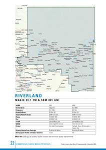 Riverland MA G I C[removed]FM & 5 RM[removed]AM ACMA On-Air Name Frequency Postal Address