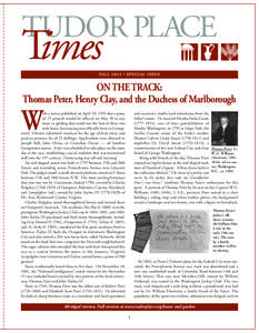 TUDOR PLACE  Times FALL[removed]SPECIAL ISSUE