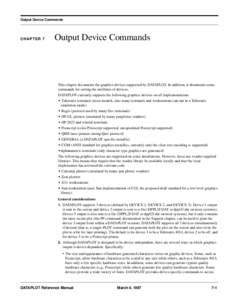 Output Device Commands  CHAPTER 7 Output Device Commands