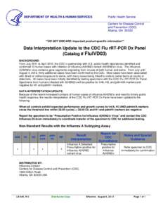 LB-046 Rev 0 - Data Interpretation Update to the CDC Flu rRT-PCR Dx Panel (FluIVD03)