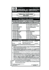 Annamalai University / Association of Commonwealth Universities / Cuddalore District