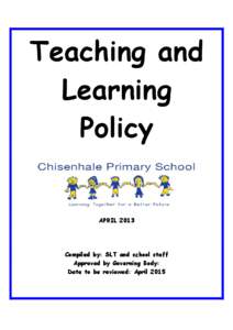 Teaching and Learning Policy Apr-13