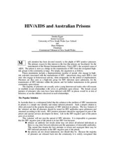 HIV/AIDS and Australian prisons