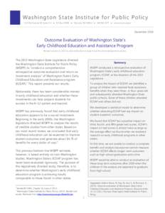 W ash in gt on Stat e In st itut e for Pu b lic Po licy 110 Fifth Avenue SE, Suite 214 ● PO Box 40999 ● Olympia, WA 98504 ● [removed] ● www.wsipp.wa.gov December[removed]Outcome Evaluation of Washington State’
