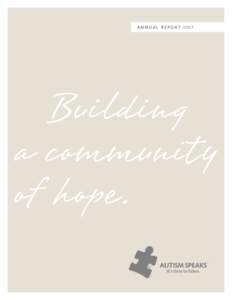 A N N U A L R E P O R T[removed]Building a community of hope.