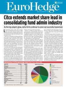 EuroHedge W W W . E U R OHE D G E . C O M VOLUME 19 ISSUE 6 JUNECitco extends market share lead in