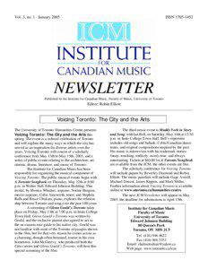 Canadian Winds •Vents canadiens, Revue de l’Association canadienne de l’harmonie / The Journal of the Canadian Band Associatio