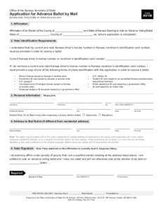 Reset  Print Office of the Kansas Secretary of State  Please complete the form, sign and send