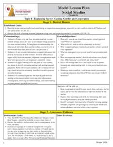Model Lesson Plan Social Studies Montana Office of Public Instruction Denise Juneau, Superintendent In-state toll free