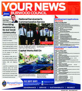 YOUR NEWS from BURWOOD COUNCIL National Servicemen’s Commemorative Service  Burwood Mayor