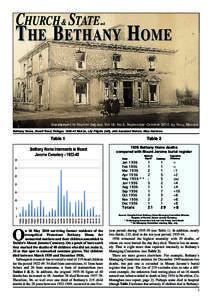 CHURCH & STATE  T HE B ETHANY H OME and  Supplement to HISTORY IRELAND, Vol 18, No 5, September-October 2010, by NIALL MEEHAN