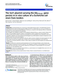 Molecular biology / Bacteriology / Gram-negative bacteria / Antibiotic resistance / Plasmid / Fertility factor / R-factor / Escherichia coli / Bacterial conjugation / Biology / Bacteria / Microbiology