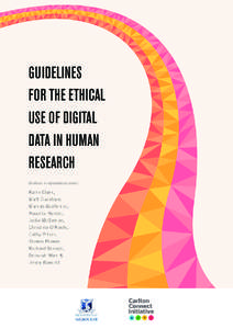 Guidelines for the Ethical Use of Digital Data in Human Research (Authors in alphabetical order)