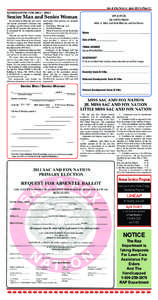 Sac & Fox News v April 2011 v Page 15  NOMINATIONS FOR[removed]Senior Man and Senior Woman