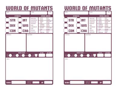 world of mutants name class  attributes