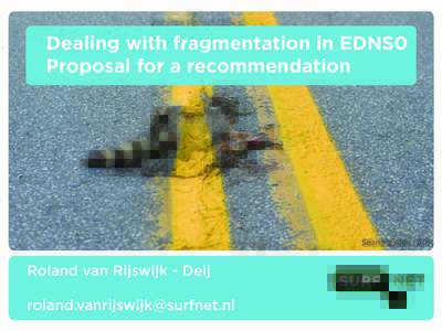 Dealing with fragmentation in EDNS0 Proposal for a recommendation Sean McAfee (AP)  Roland van Rijswijk - Deij