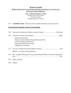 TASC R2 Pompton Lakes February[removed]Proposed Agenda