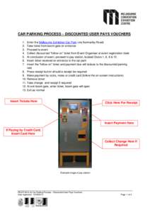 CAR PARKING PROCESS – DISCOUNTED USER PAYS VOUCHERS.