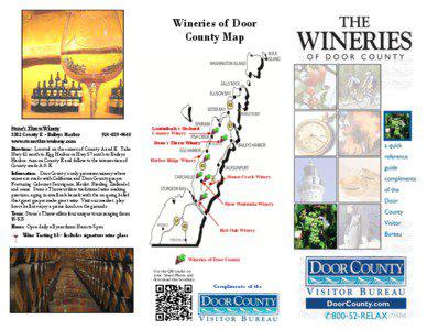 Wineries of Door County Map