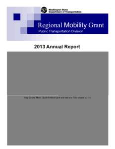 2013 Regional Mobility Grant annual report