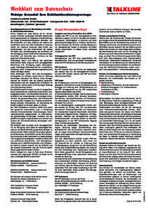 Merkblatt zum Datenschutz Wichtiger Bestandteil Ihres Mobilfunkdienstleistungsvertrages Eine Marke der mobilcom-debitel GmbH  mobilcom-debitel GmbH