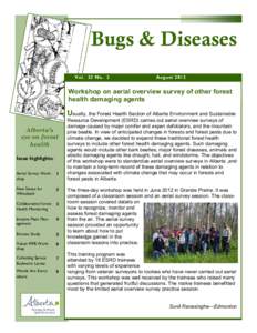 Bugs & Diseases Vol. 23 No. 2 August[removed]Workshop on aerial overview survey of other forest
