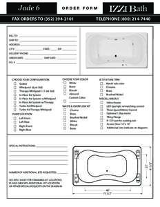 Jade 6  ORDER FORM FAX ORDERS TO