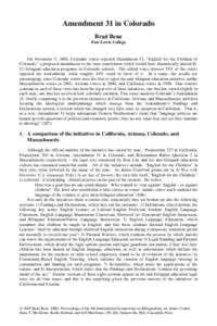 Multilingualism / Sociolinguistics / Bilingual education / Language policy / Elementary and Secondary Education Act / California Proposition 227 / Ron Unz / Official bilingualism in Canada / Languages of the United States / Linguistic rights / Linguistics / Education