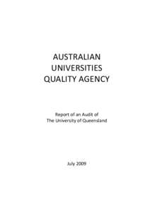       AUSTRALIAN  UNIVERSITIES  QUALITY AGENCY 