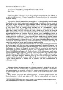 Association des Professeurs de Lettres L’Assommoir d’Émile Zola : prototype du roman « noir » urbain. Guy TALON