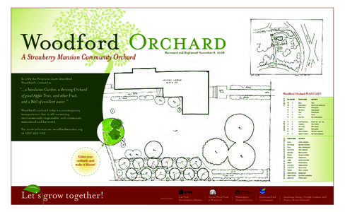 Woodford Orchard A Strawberry Mansion Community Orchard Recreated and Replanted November 8, 2008  In 1769 the Pennsyvania Gazette described