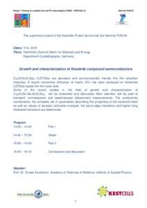 Chemistry / Thin film solar cell / Kesterite / Matter / Ellipsometry / Radiometry / Spectroscopy