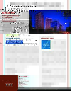 Distinguished NEWS VOLUME 4 | ISSUE 2 | 2012 A PUBLICATION OF CENTURY PARK  NEWS&NOTES