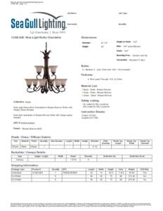 Vist our web site at www.SeaGullLighting.com[removed] - page 1 of 1  Job Name:  Job Type: