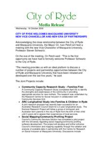 Macquarie University / City of Ryde / Steven Schwartz / Ivan Petch / Stephen Schwartz / Ryde / Geography of England / New South Wales / States and territories of Australia / Suburbs of Sydney / Members of the New South Wales Legislative Assembly / Association of Commonwealth Universities