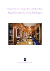 Parliamentary publications FAQs