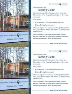 Effective September[removed]Parking Guide YOUR > University in the Cariboo