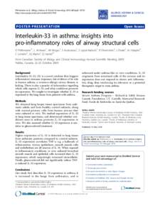 Préfontaine et al. Allergy, Asthma & Clinical Immunology 2010, 6(Suppl 1):P20 http://www.aacijournal.com/content/6/S1/P20 ALLERGY, ASTHMA & CLINICAL IMMUNOLOGY