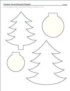 Christmas Tree and Ornament Template