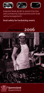 Food Safety and Standards Fact Sheet: Food Safety for Fundraising Events: A pocket book guide to assist charities and community organisations with food safety management