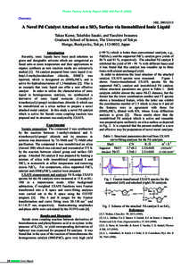 Photon Factory Activity Report 2002 #20 Part BChemistry 10B, 2001G315  A Novel Pd Catalyst Attached on a SiO2 Surface via Immobilized Ionic Liquid