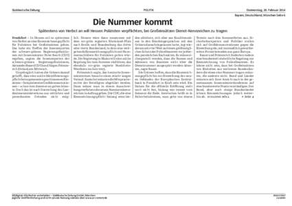 Süddeutsche Zeitung  POLITIK