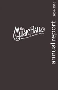 annual report[removed] Welcome to The Music Hall “The crown jewel of Portsmouth’s cultural scene,