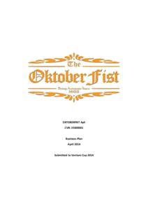 OKTOBERFIST ApS CVR: Business Plan April 2014